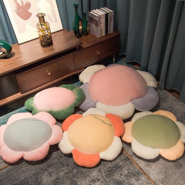 加厚花朵毛毯地墊客廳花瓣地毯臥室可愛可睡可坐毛絨網紅床邊少女