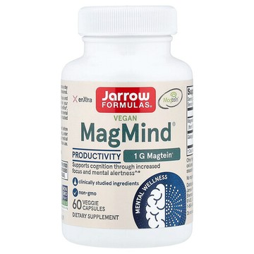 Jarrow Formulas, Vegan MagMind，Productivity，60 粒素食膠囊