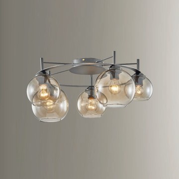 琥珀色玻璃半吸頂燈 F85-09-K2504