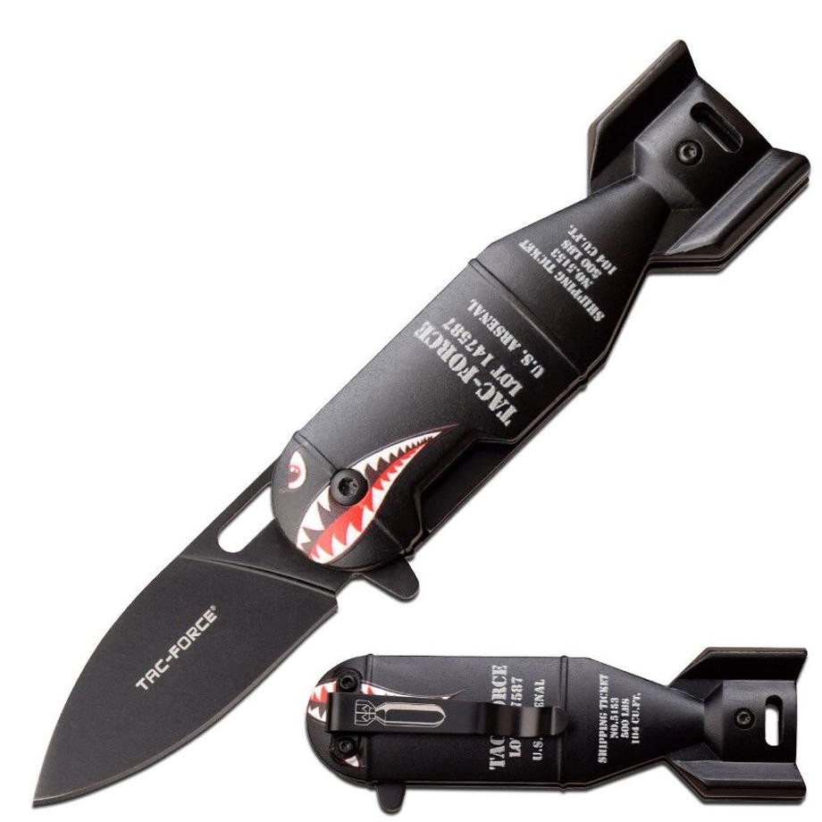 TAC-FORCE Shark Bomb Knife US Flag