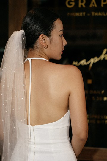 Ariel Pearl Bridal Veil 奢華珍珠新娘面紗 - 70 厘米