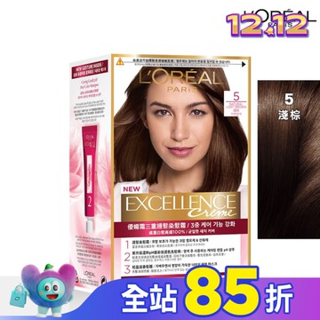 巴黎萊雅優媚霜三重護髮染髮霜 5 淺棕 (172g)