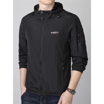 (免運)冰絲防曬外套男士夏季薄款潮牌修身連帽防曬服戶外釣魚遮陽皮膚衣