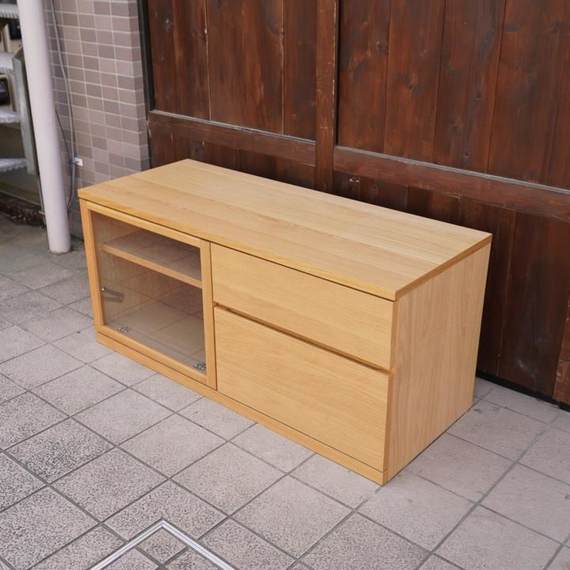 状態良好！無印良品 MUJI テレビボード SE11LDZ オーク材 AVボード 無印良品 テレビボード SE11LDZ 幅110×奥35×高37cm オーク材