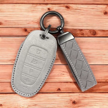 Hyundai Ioniq 6 Custin Santa Fe Staria 麂皮 皮套 現代 鑰匙皮