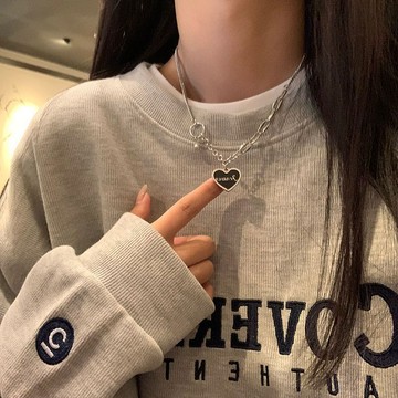 臺灣/✨項鏈愛心項鍊女夏甜酷女孩配飾秋季設計感鎖骨鏈ins嘻哈百搭脖頸鍊潮