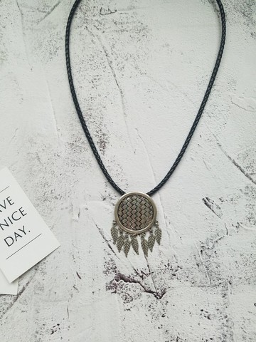 印第安風格編制網羽毛項鍊復古風潮毛衣鏈