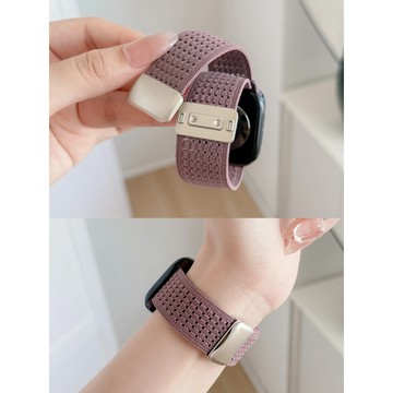 《台灣出貨》適用 APPLE WATCH 鏤空磁吸扣 尼龍錶帶 S11 S10 SE3 46mm 45mm 女士錶帶