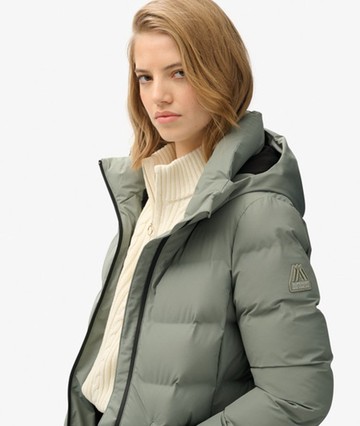 Superdry Women's City Mid Padded Jacket Green Size: 6