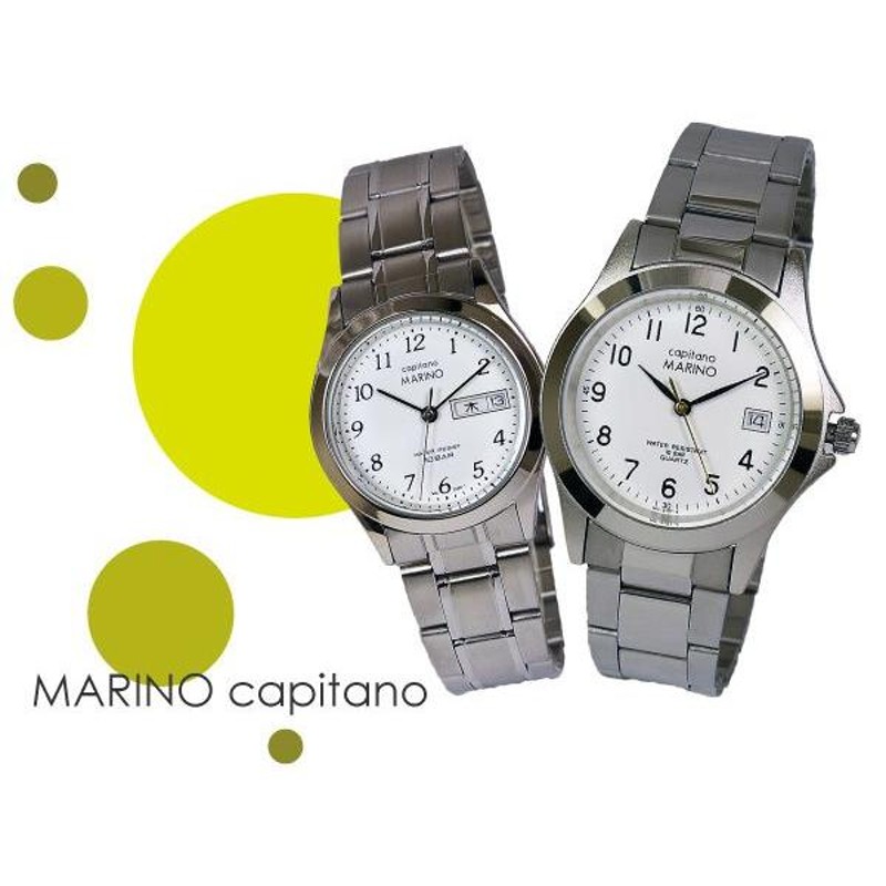 MARINO capitano マリノキャピターノ MC-735-1 ホワイト×シルバー 腕時計 レディース | LINEショッピング