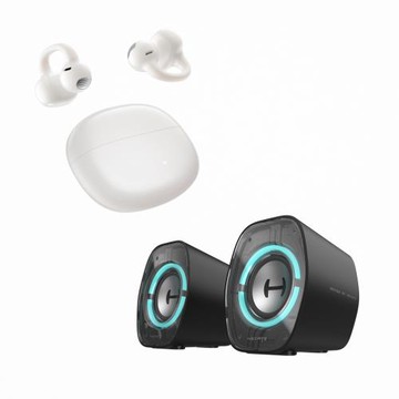 【EDIFIER】 G1000 II  2.0電競遊戲喇叭+Comfo Q 開放式耳夾藍牙耳機