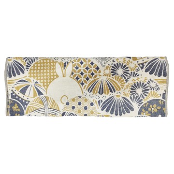 舒柔棉 純棉五層紗浴巾 大(140 x 70cm) 柔軟吸水 親膚透氣  藍色和風  1條