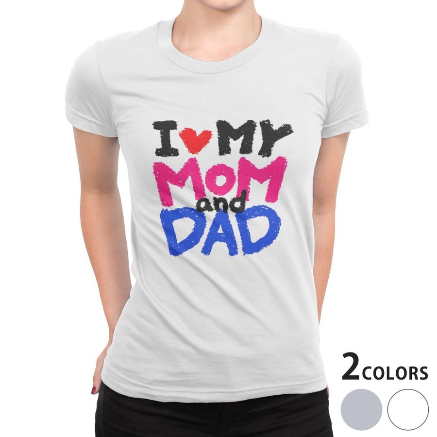 tシャツ レディース 半袖 ホワイト グレー 白 灰色 デザイン S M L XL Tシャツ ティーシャツ T shirt 英語 家族 000976  通販 LINEポイント最大0.5%GET LINEショッピング