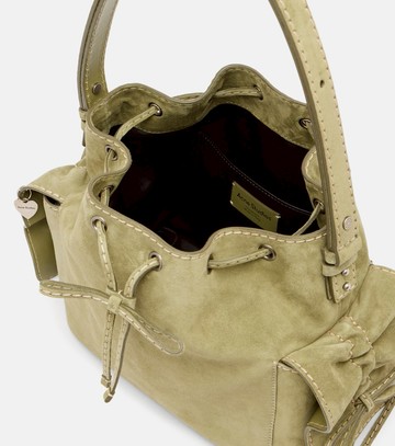 Acne Studios Multipocket Mini suede bucket bag