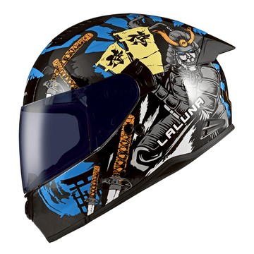 LALUNA 安全帽 IF-Z 武士 鐵灰 磁吸扣設計 通風 內藏墨鏡 耳機槽 眼鏡溝槽 全可拆 安全帽 全罩