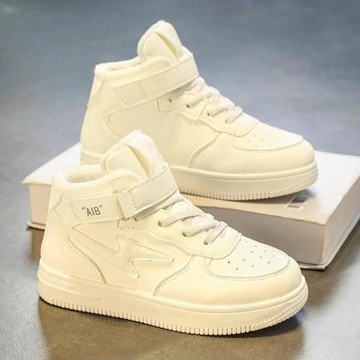 官網C&K女童鞋子2025冬季兒童二棉鞋加絨高幫運動小白鞋女孩板鞋