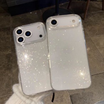 透明細閃適用蘋果17promax手機殼新款彩繪iPhone16pro簡約ins風15高級感小眾17Air女神13全包防摔硅膠保護套