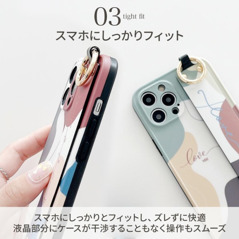 iPhoneケース ショルダーケース モランディカラー 個性的 おしゃれ