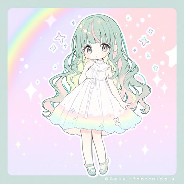 Cute pastel series 日和貼紙 - 雨後晴空下的約定
