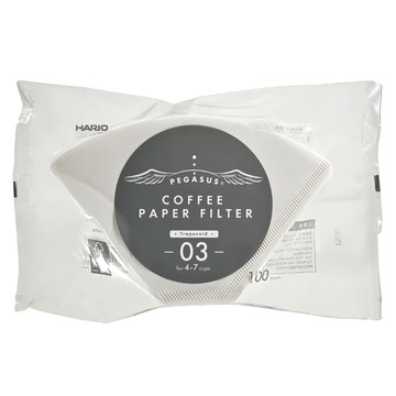 HARIO 好璃奧 台型03濾紙 白色 PEF-03-100W  100張  1包