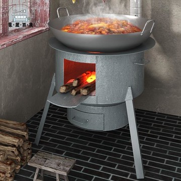 免運 戶外柴火灶 柴火爐 農村柴火灶家用燒木柴野營柴火爐大鍋臺無煙戶外灶臺移動地鍋新款 工廠現貨直銷 可開發票 全館折扣 m5620