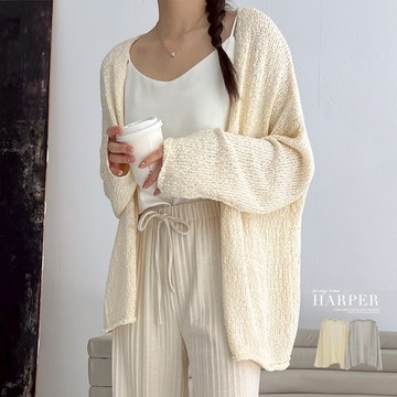 【HARPER】柔和感開襟雪花針織外套 | 現貨  針織外套 開襟罩衫【JTC40938H】