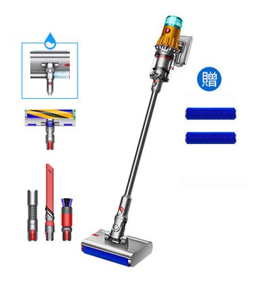 【送四豪禮】Dyson V12s Detect Slim Submarine™ 乾濕全能洗地吸塵器 (雙主吸頭組)