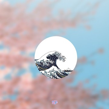 TLP反光車貼 浪潮浪花波浪神奈川沖浪里 玻璃行李箱裝飾防水貼紙