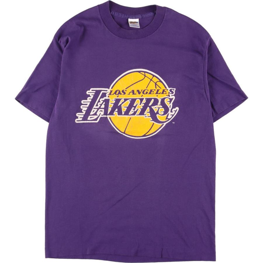 USA製 NBA LA LAKERS レイカーズ 総柄プリント Tシャツ バスケ USA製 NBA LA LAKERS レイカーズ 痛かろ 総柄プリント Tシャツ