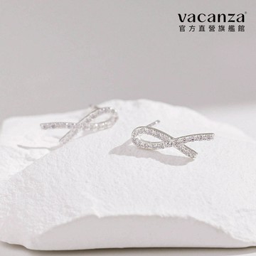 【vacanza】絲帶小鑽・純銀耳環 #新年飾品 #新年禮物