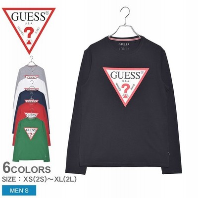 ゆうパケット可 ゲス 長袖 Tシャツ メンズ オリジナル トライアングル ロゴ ロングスリーブ 黒 ブラック 白 ホワイト Guess M01i72j13 通販 Lineポイント最大get Lineショッピング