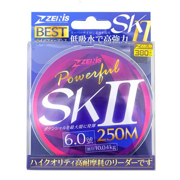 ZENIS 尼龍線 SKⅡ 250M 透明色 釣魚線 漁線 釣線 母線 子線