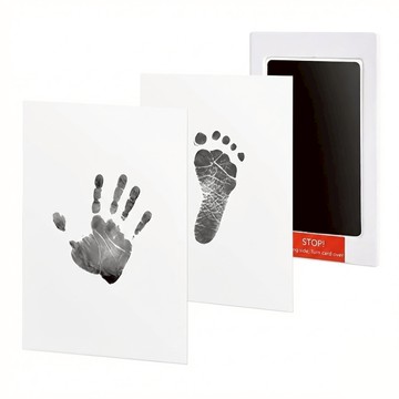 德利生活 拓印組 13 x 18cm 寶寶手腳印紀念相框 彌月禮物  白色  1個