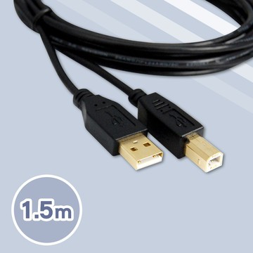 Cable USB2.0高速傳輸線A公-B公 1.5M(USB-ABPP02BK)