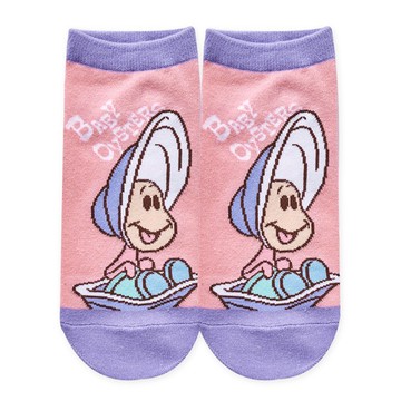 牡蠣寶寶系列直版襪-粉22-26