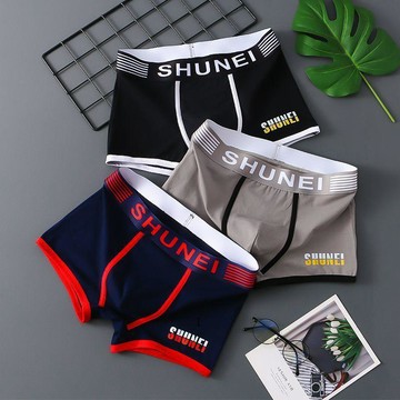 臺灣熱賣🔥🔥潮男內褲男士內褲純棉平角褲頭個性男生大碼四角短褲運動吸汗褲衩