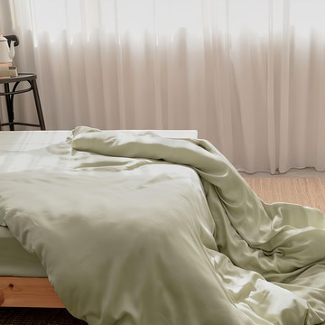 BUHO 布歐 素面文青300織100%TENCELTM純天絲 2件組 - 淨石綠  單人  床包 + 枕套組