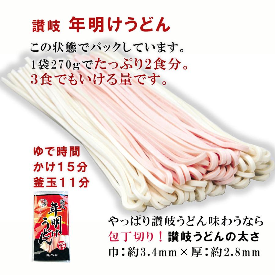 発送開始 送料無料 年明けうどん 4食 麺つゆ付きセット お正月 お節料理 お祝い