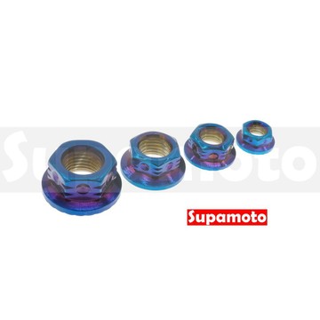 -Supamoto- 彩鈦法蘭螺帽M6/M8/M10/M12 (螺母/燒鈦/鍍鈦/白鐵/不銹鋼/SUS304)