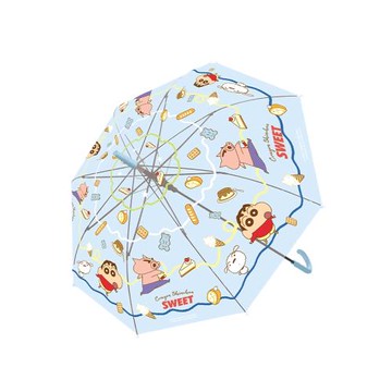 蠟筆小新正版可愛卡通長柄傘擋雨少女心高顏值一鍵開啟萌趣透明傘