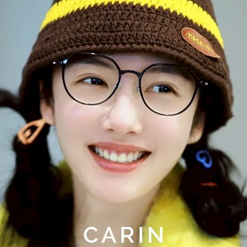 CARIN 光學眼鏡 AIR P C1 (CF2A11 C1) 不規則多邊圓框  眼鏡框 - 金橘眼鏡
