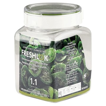 TAKEYA 日本制 密封保存罐 1.1L  1個  綠蓋