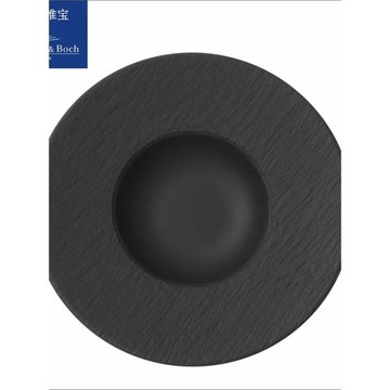 VilleroyBoch德國唯寶碗碟餐具碗盤西餐餐盤黑白浮雕匠心巖意面盤