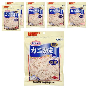 藤澤商事 貓咪零食 蟹肉絲 化毛版  45g  6包  蟹肉