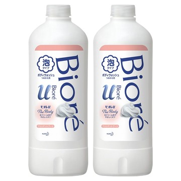 Biore 蜜妮 台灣公司貨 高彈潤沐浴慕絲 優雅花香 補充瓶  450ml  2瓶