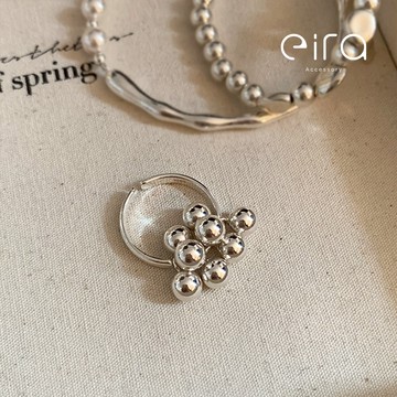 Eira Accessory 珠珠葡萄串戒指‧925純銀戒指‧可調式戒指‧時尚 串珠 可愛百搭 質感 CKJZ0061A