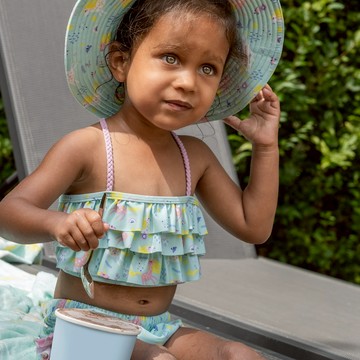 德國PlayShoes 抗UV防曬比基尼兩件組兒童泳裝-獨角獸 - 122/128