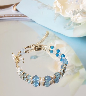 溝通力細鍊款-喉輪2.0-脈輪系列/海藍寶/磷灰石/淡水珍珠