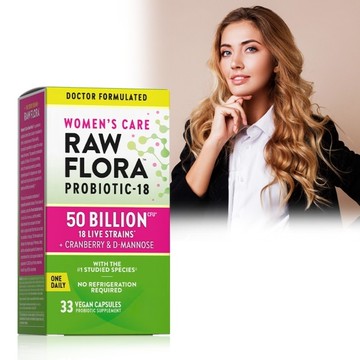 綠萃淨 Raw Flora 500億頂級女性益生菌蔓越莓膠囊(33粒/瓶)