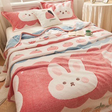 加厚牛奶珊瑚絨毛毯冬季小毯子春秋空調毯辦公室午睡毯法蘭絨床單